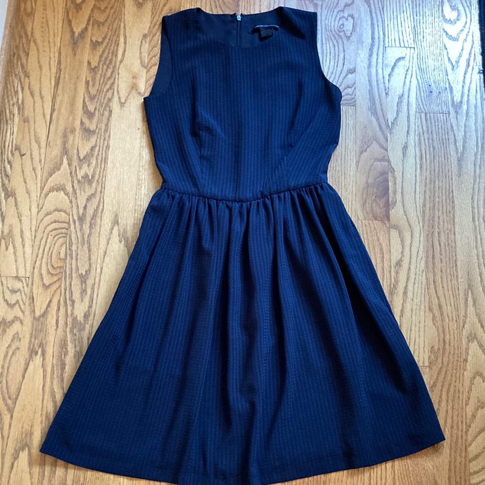 Classic Sleeveless Navy Fit-and-Flare Dress
